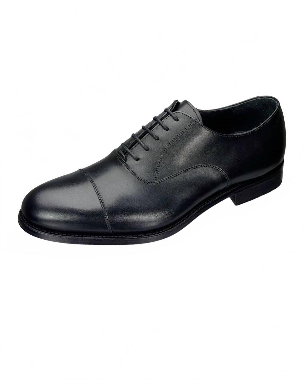 NEW PETER HUBER men's lucas cap toe oxford shoes in black